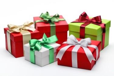 Gift-wrapped packages